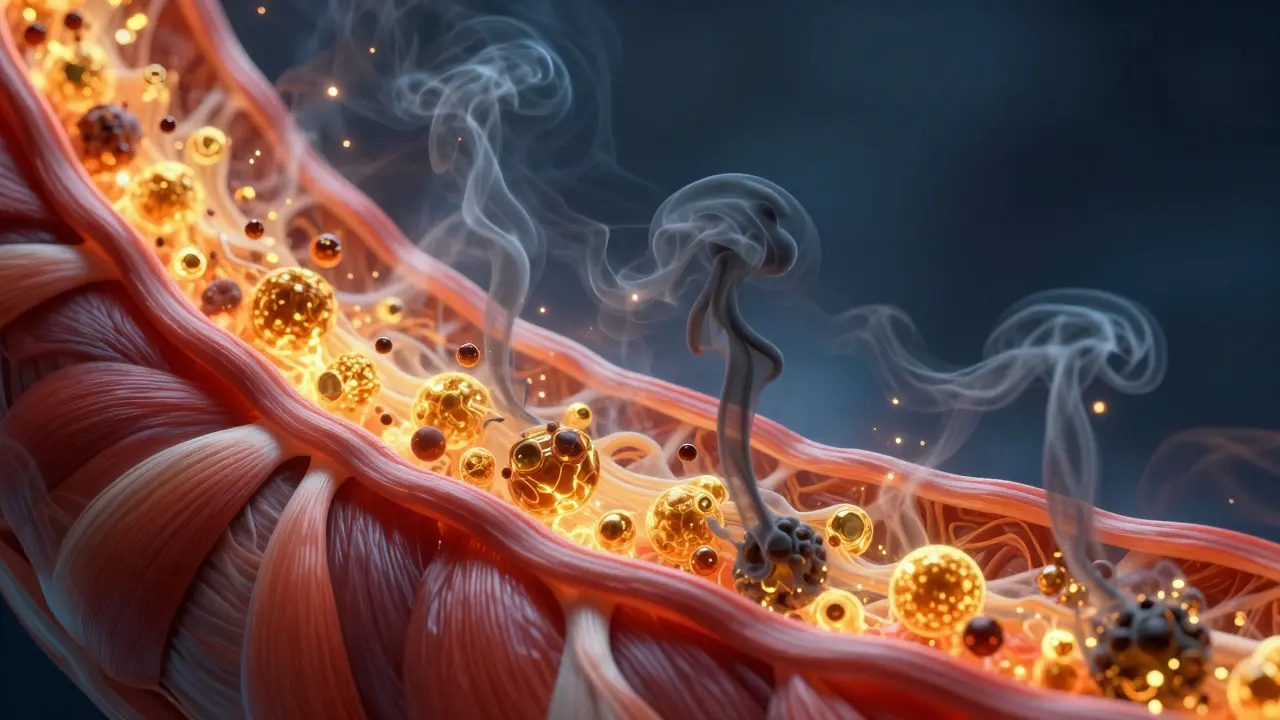 Abstraktní zobrazení odstraňování toxinů z tkání